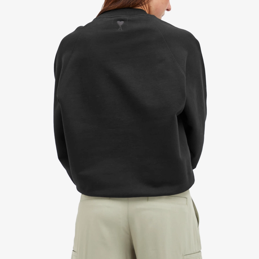AMI Paris Logo Crew Sweatshirt Black